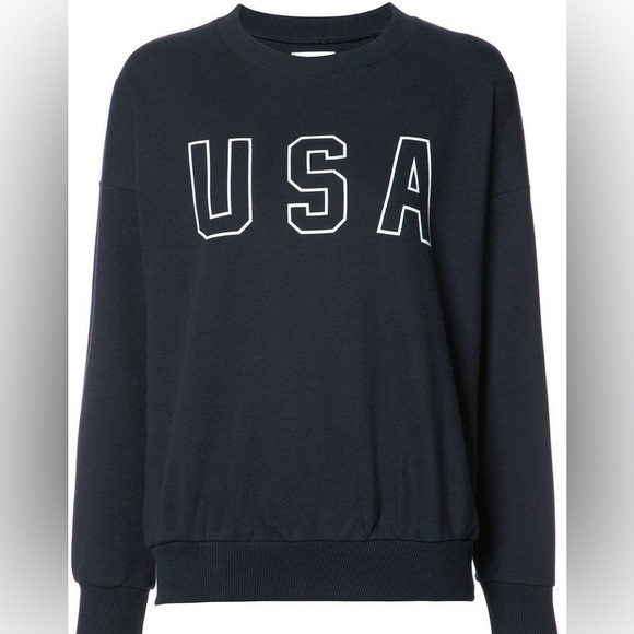 Anine Bing Navy USA Sweatshirt